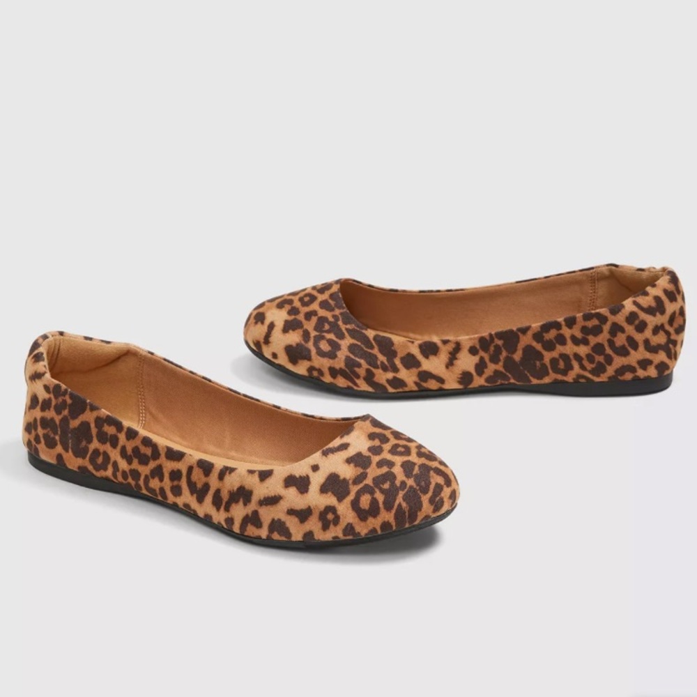 ✨lane bryant dream cloud round-toe flat - leopard print✨